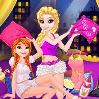 Elsa ve Anna Pijama Partisi